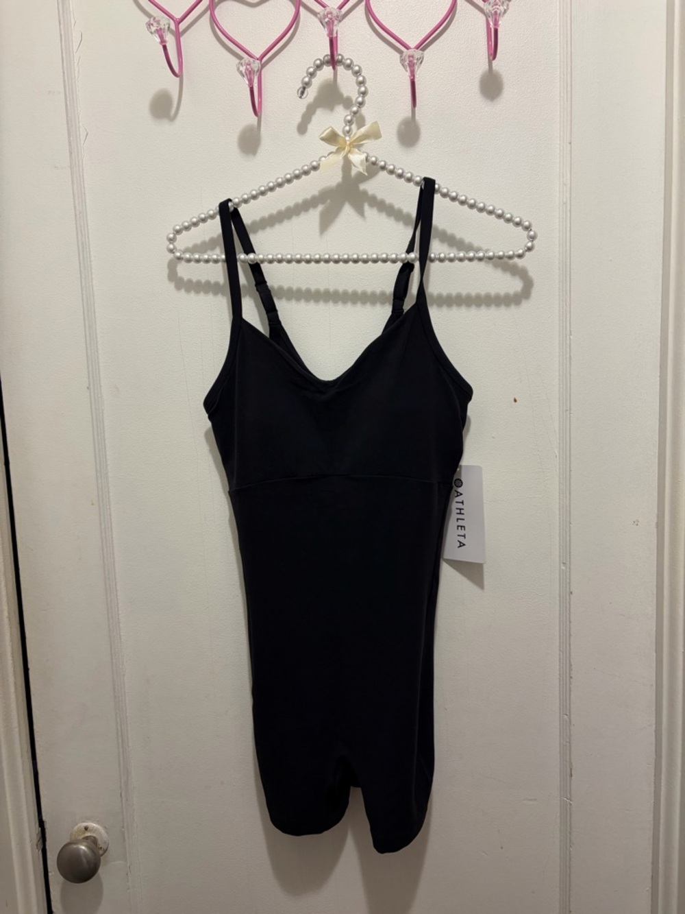 Athleta Transcend Bike Suit Black Vitafree V-Neck Romper Bodysuit Small NWT